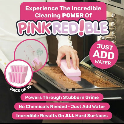 Pinkredible Cleaning Sponge (10 pack) -  No Chemical Non Abrasive