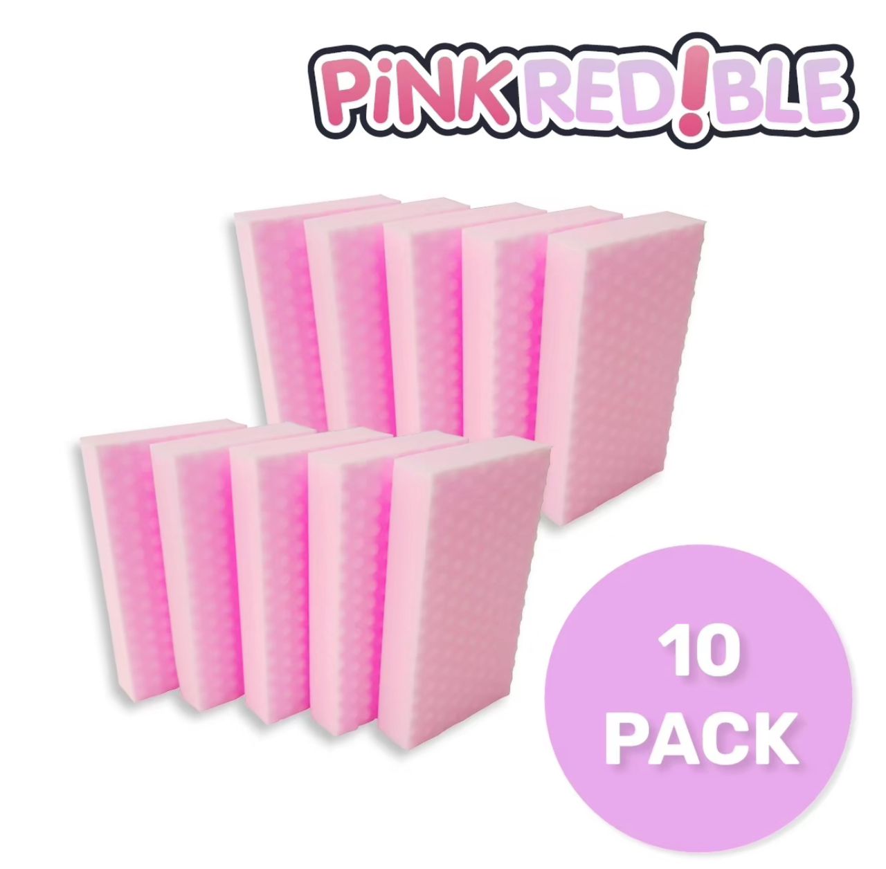 Pinkredible Cleaning Sponge (10 pack) -  No Chemical Non Abrasive